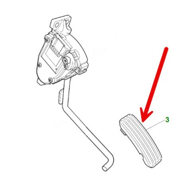 Accelerator Pedal Pad Only  C2S12383